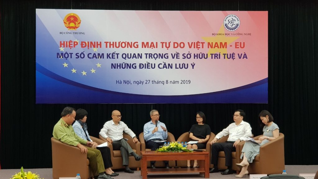 Hội nghị “Hiệp định Thương mại tự do Việt Nam – EU: Các cam kết quan trọng về sở hữu trí tuệ và những điều cần lưu ý” tại Hà Nội 27/08/2019