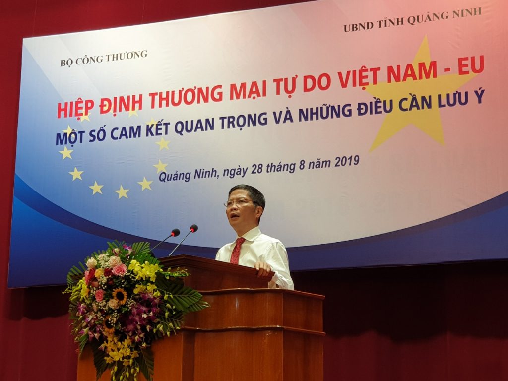 Hội nghị “Hiệp định Thương mại tự do giữa Việt Nam và Liên minh châu Âu (EVFTA) – Các cam kết quan trọng và những điều cần lưu ý” tại Quảng Ninh